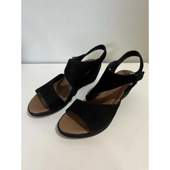 Clarks Shoes Clarks Unstructured Womens Black Un Plaza Sling